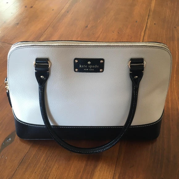 kate spade Handbags - Kate Spade Rachelle Satchel Cream/Black